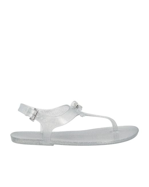 MICHAEL Michael Kors White Logo-Detail Sandals