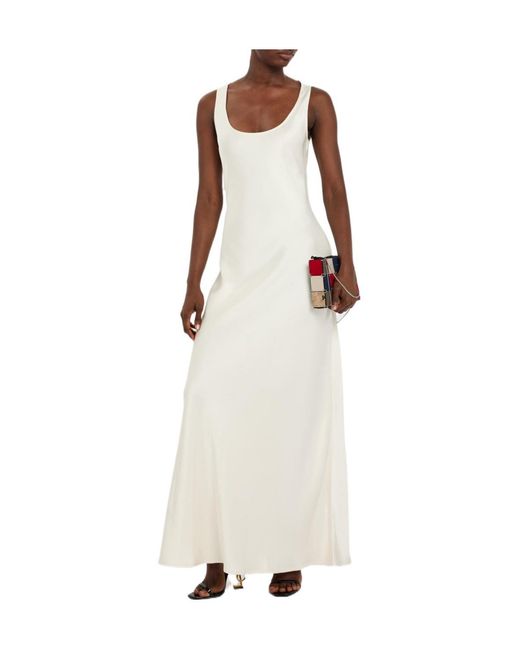 Rohe White Satin Maxi Dress