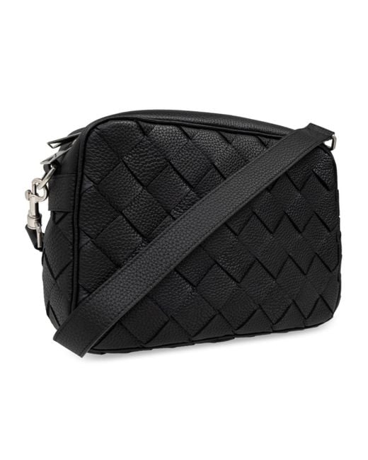 Bottega Veneta Black Intrecciato Medium Shoulder Bag for men