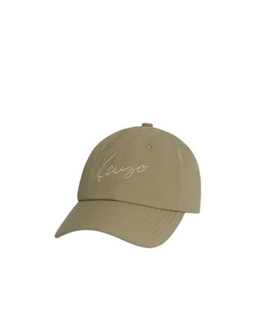 KENZO Green Logo Embroidered Baseball Cap for men
