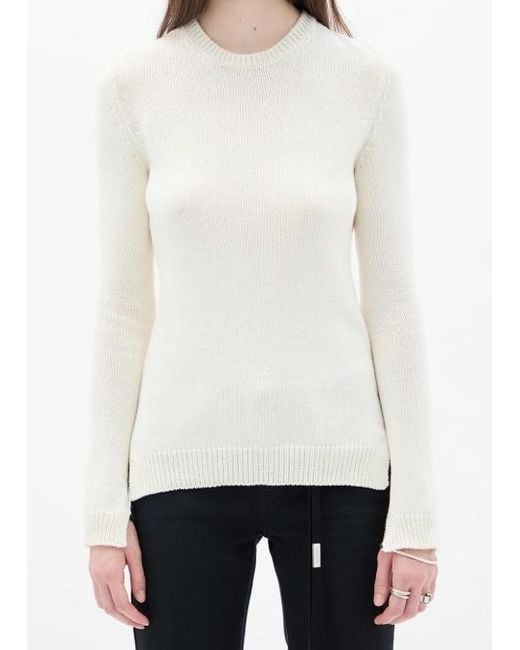 Ann Demeulemeester White Weja Open-Back Sweater