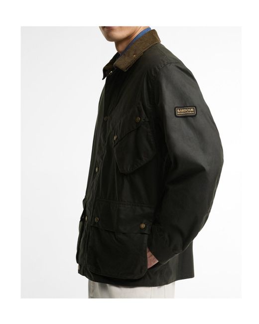 Barbour Black Stand Collar Utility Jacket for men