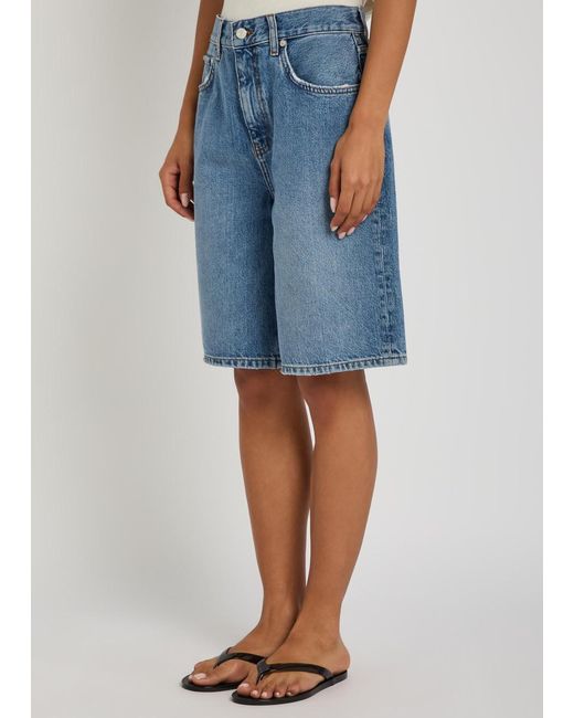 Anine Bing Blue Casual Denim Shorts