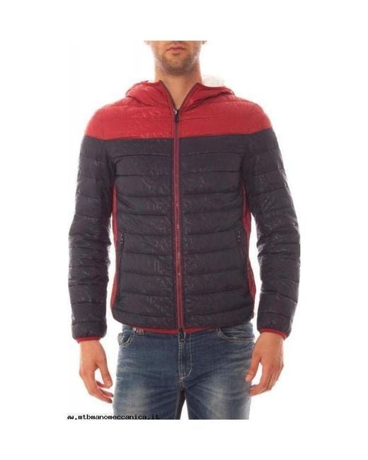 Armani Jeans Blue Matching Color Hooded Down Jacket for men
