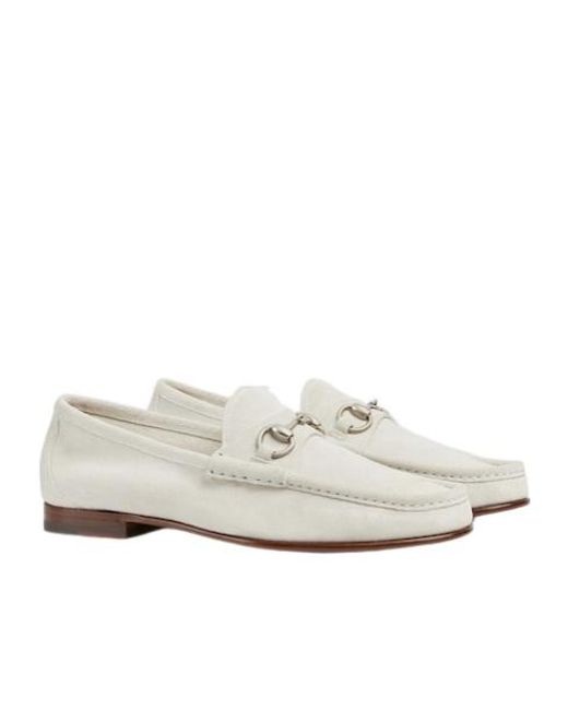 Gucci White Horsebit 1953 Loafers for men