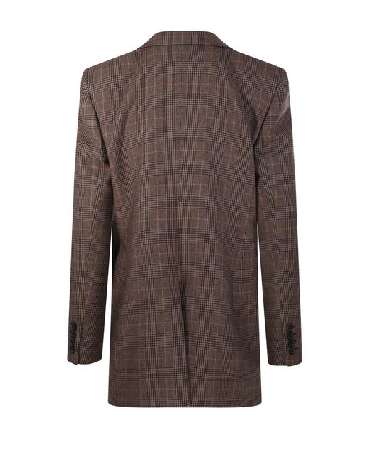 Saint Laurent Brown Long-Sleeved Suit Jacket