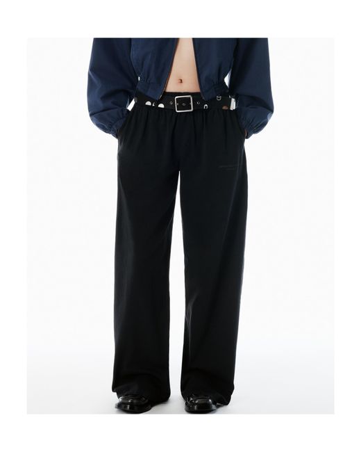 Alexander Wang Blue Logo Embroidered Drawstring Sweatpants
