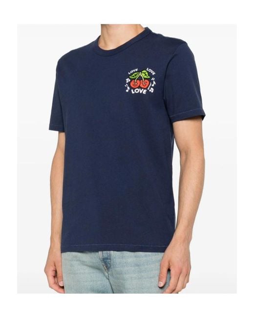KENZO Blue Cherry-Patch T-Shirt