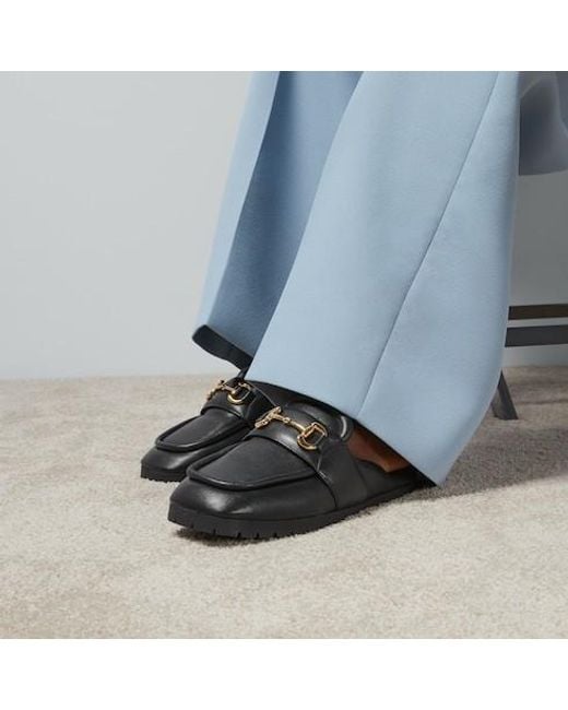 Gucci Black Horsebit Slip-On Mules for men