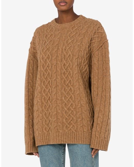 Moschino Brown Wool Pullover