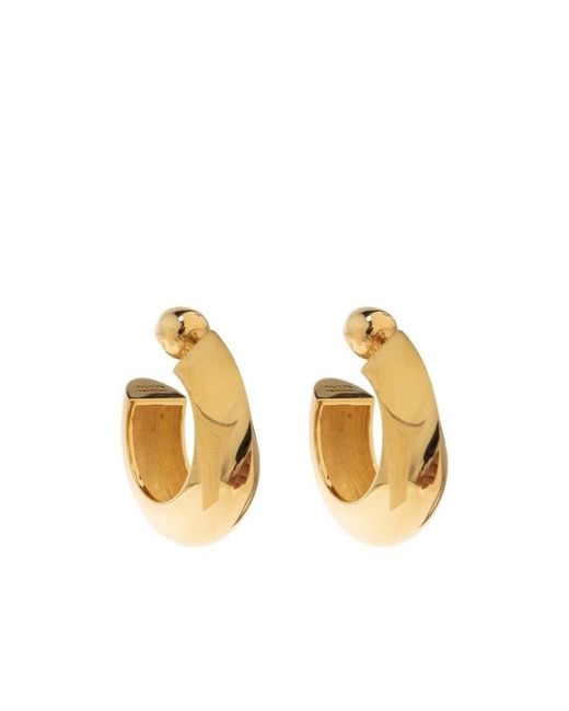 Alaïa Metallic Alaïa Edge Hoops Earrings