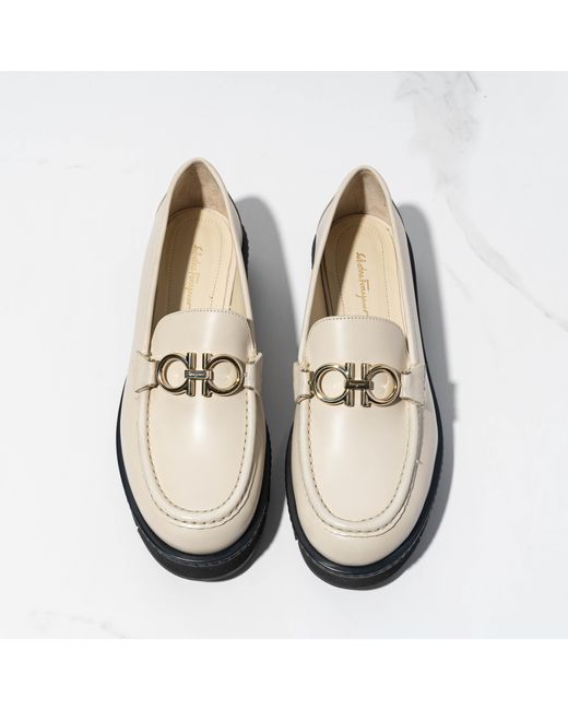 Ferragamo Multicolor Ferragamo Gancini Logo Plaque Loafers