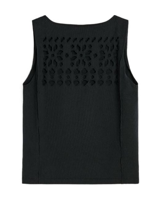 Our Legacy Black Fairisle Sleeveless Cut-Out Top