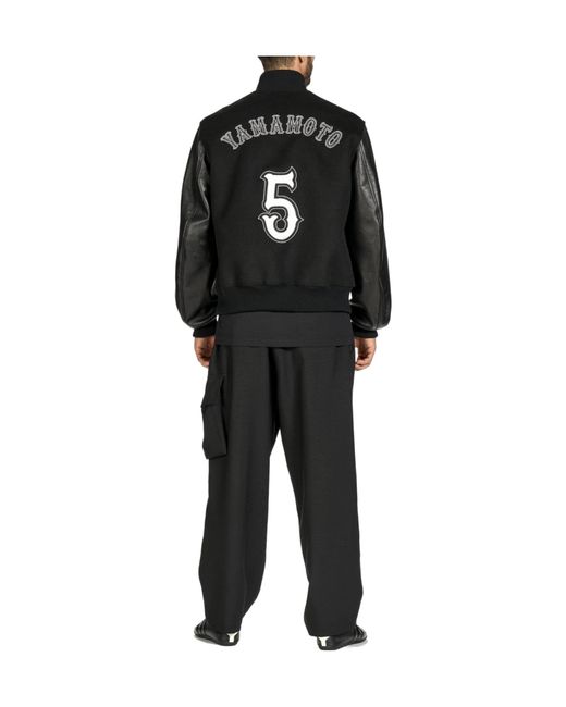 Y-3 Black Classic Leather Jacket for men