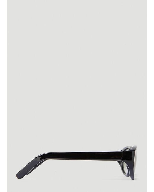 Our Legacy White Unwound Oval Sunglasses for men