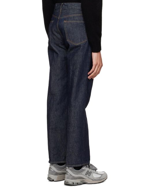 Auralee Blue Regular Fit Jeans for men