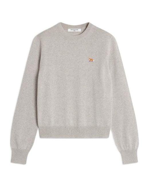 Maison Kitsuné Gray Maison Kitsuné Baby Fox Regular Jumper