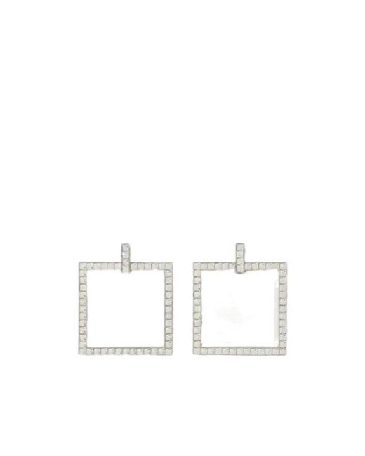 Roger Vivier White Trompette Earrings