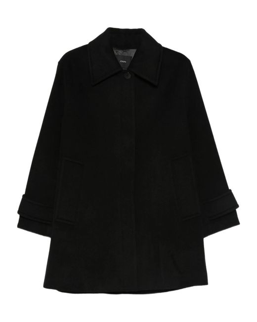 Joseph Black Single-Breasted Coat