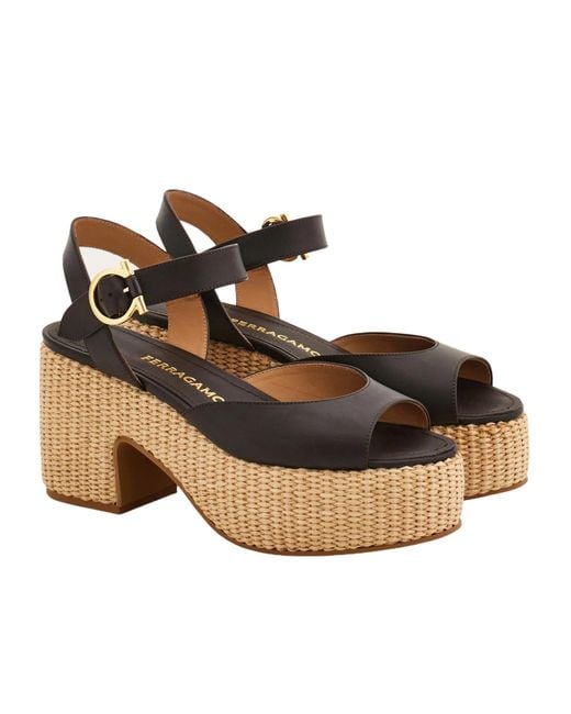 Ferragamo Natural Platform Sandal