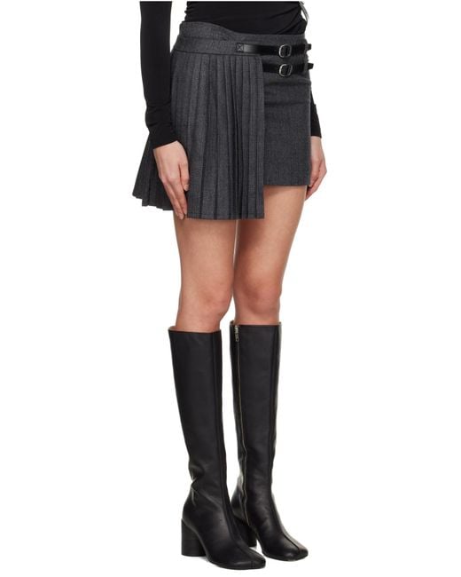 Coperni Black Pleated Mini Skirt