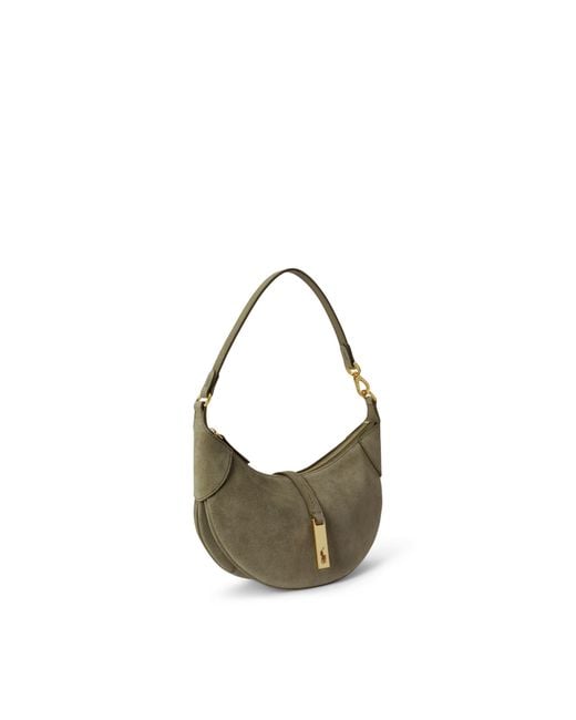 Polo Ralph Lauren Gray Solid Color Mini Shoulder Bag
