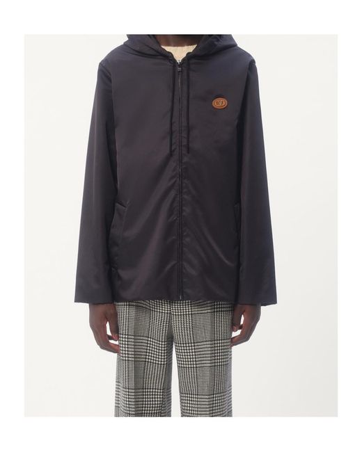 Valentino Black Zip-Up Drawstring Jacket for men