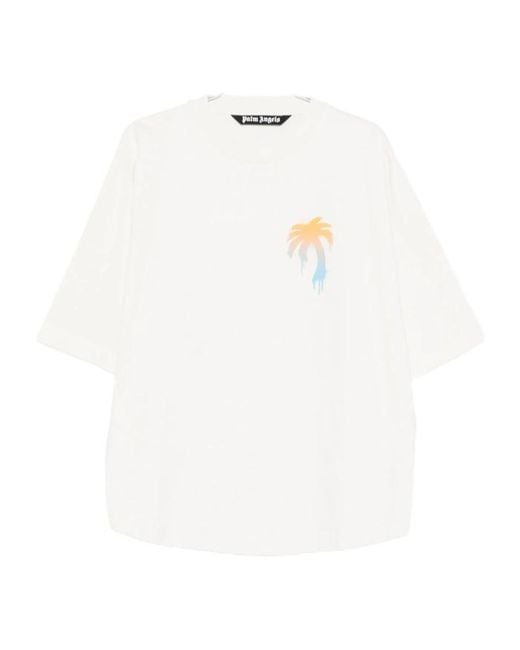 Palm Angels White I Love Pa Oversize T-Shirt for men