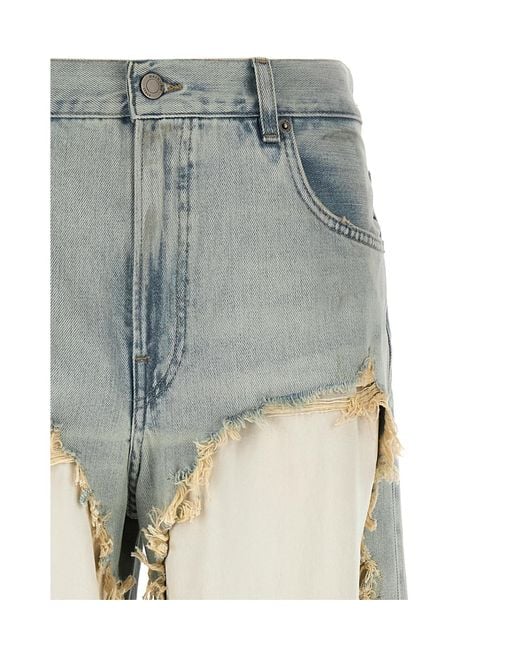 Haikure White Bonnie Frayed Wide-Leg Jeans