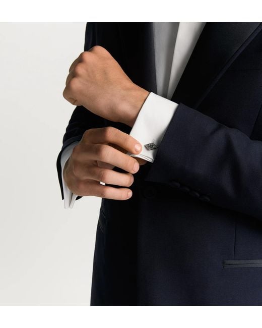 Dior White Lily Of The Valley Cufflinks for men
