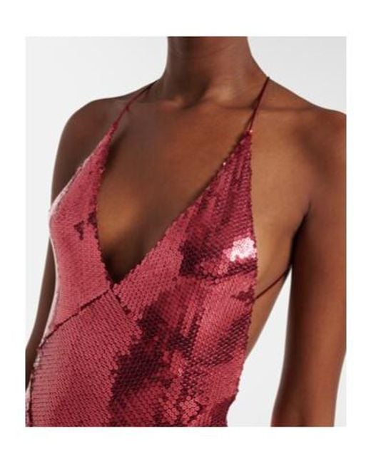 Alex Perry Red Sequined Gown