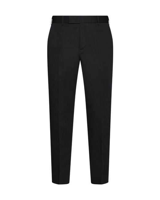 PT01 Black Pt Torino Rebel Cropped Tapered Pants for men