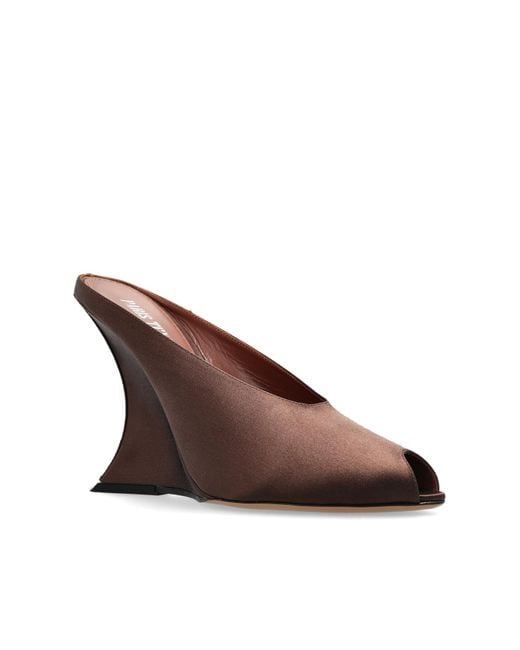 Paris Texas Brown Nina Wedge Heeled Sandals