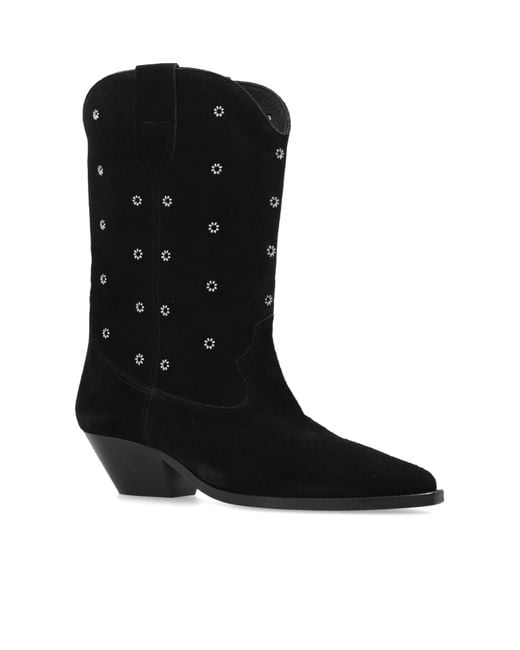 Isabel Marant Black Block-Heel Ankle Boots