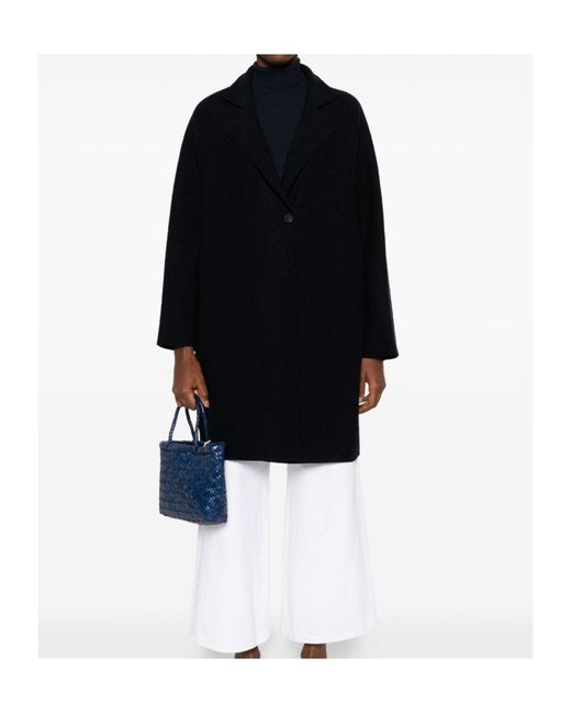 Harris Wharf London Black Single-Breasted Coat