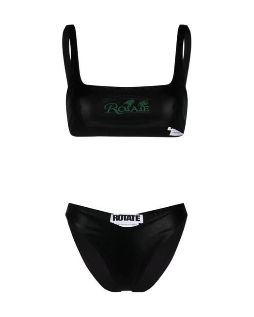 ROTATE BIRGER CHRISTENSEN Black Logo Bikini