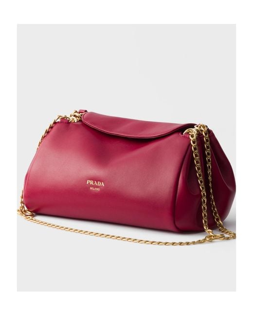 Prada Red Small Tumulte Nappa Leather Bag