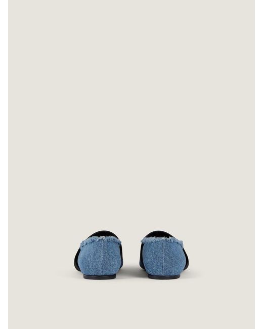 Givenchy Blue Sliced Square Ballet Flats