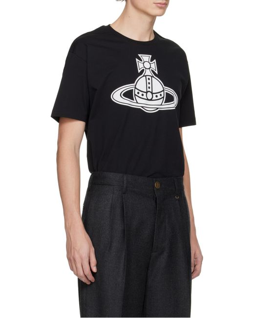 Vivienne Westwood Blue Orb Printed Crewneck T-Shirt