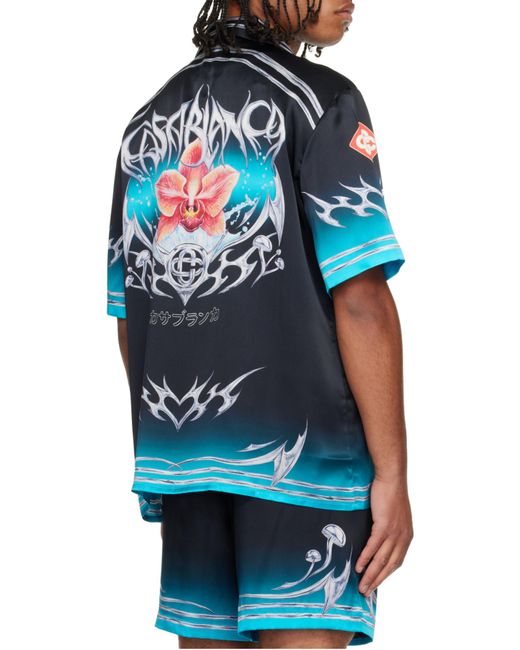 Casablanca Blue M-Aw25-Sh-003 03Black for men