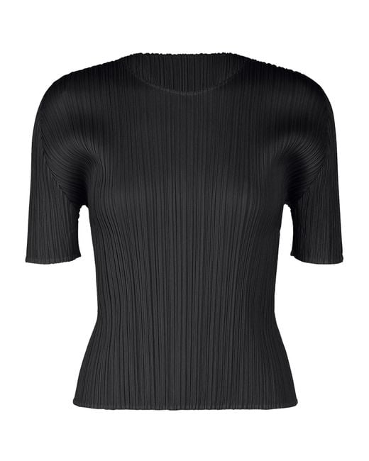 Pleats Please Issey Miyake Black Short-Sleeved T-Shirt for men