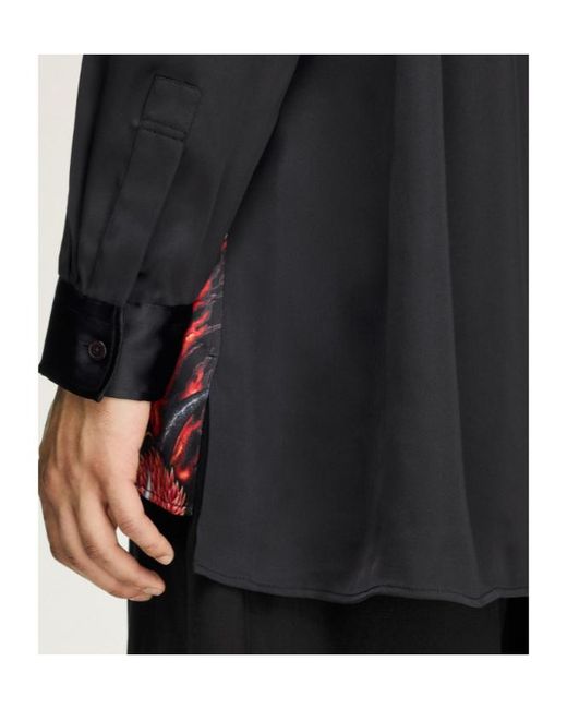Y-3 Green Satin Graphic Shirt for men