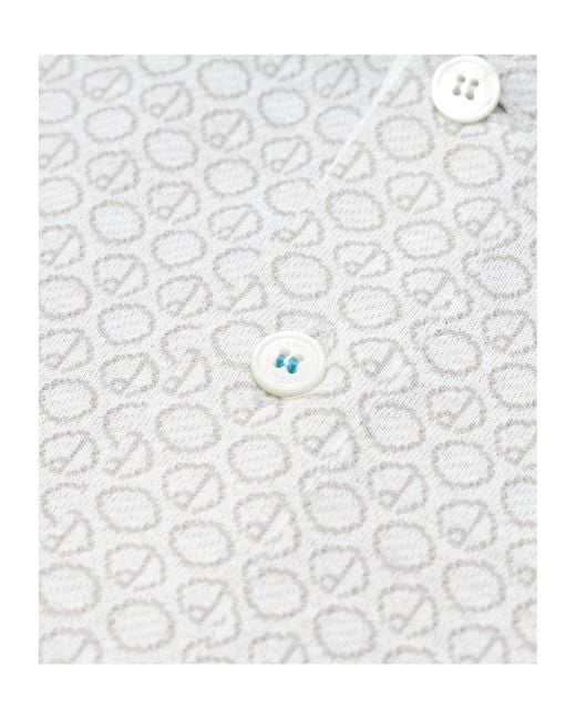 Dunhill White Buckle Short-Sleeved Polo Shirt for men