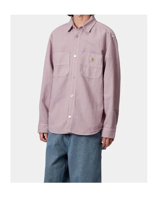 Carhartt Purple Walter Logo Patch Overshirt for men