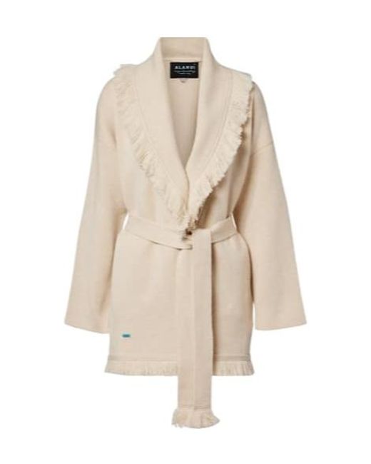 Alanui Natural Finest Fringed Cashmere And Cotton Cardigan
