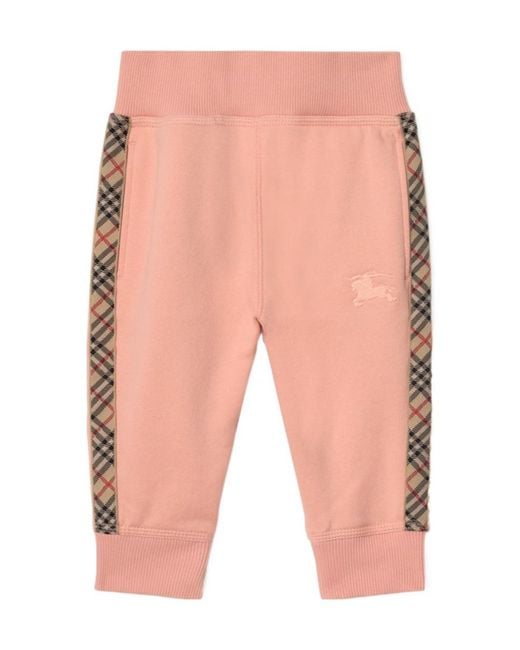 Burberry Women's Blue Jackson Check Tape Casual Pants