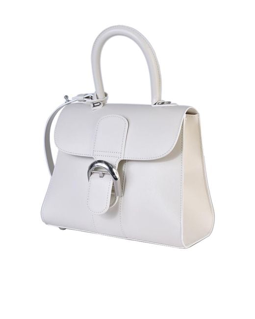 Delvaux White Brilliat Pm Buckle-Fastening Leather Tote Bag