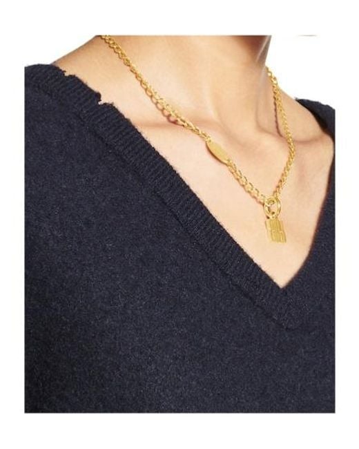 Balenciaga Metallic Nano Thin Necklace