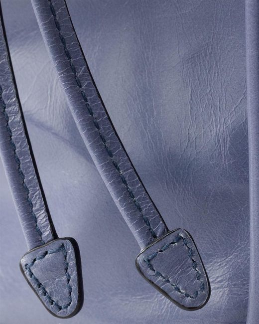 Prada Blue Bonnie Large Leather Handbag