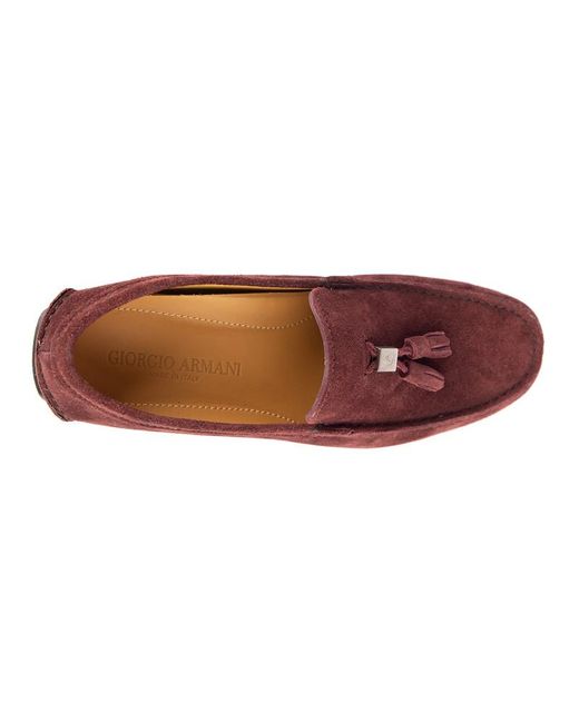 Giorgio Armani Red Tassel Business Casual Shoes for men